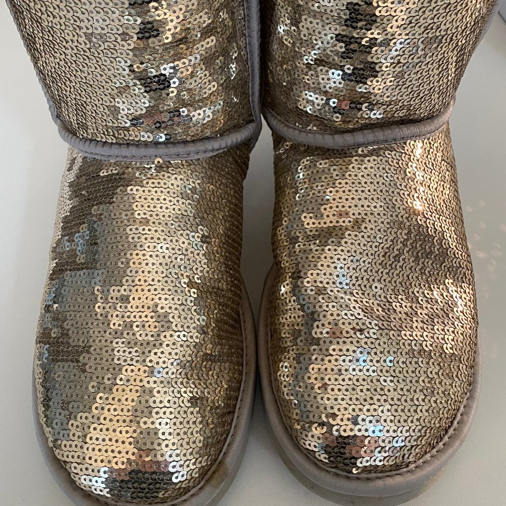 UGG Australia GOLD Sequin Classic Short Boots